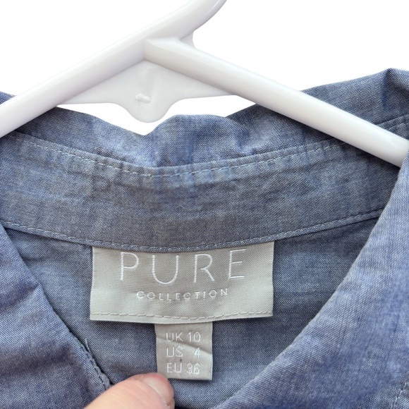 Pure Collection Women’s Cotton Top Sz 4 - Picture 4 of 9